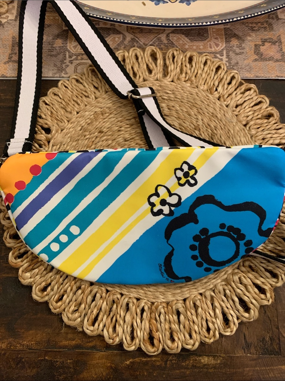 Brighton Love Colorful Graffiti Print Waist Belt Crossbody Bag- Multicolor - Picture 8 of 9